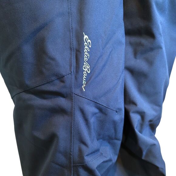 Eddie Bauer Ski Bibs Insulated Womens Large Navy Blue Waterproof Powder Search - Picture 8 of 15